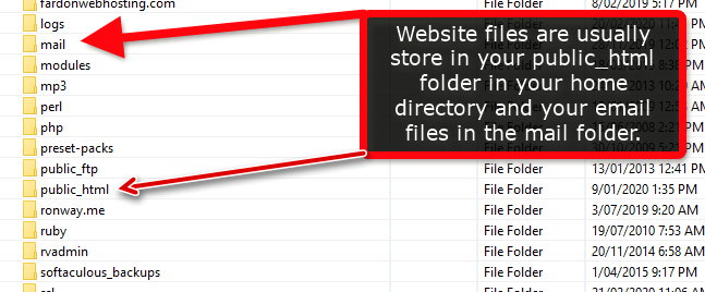 cpanel file locations